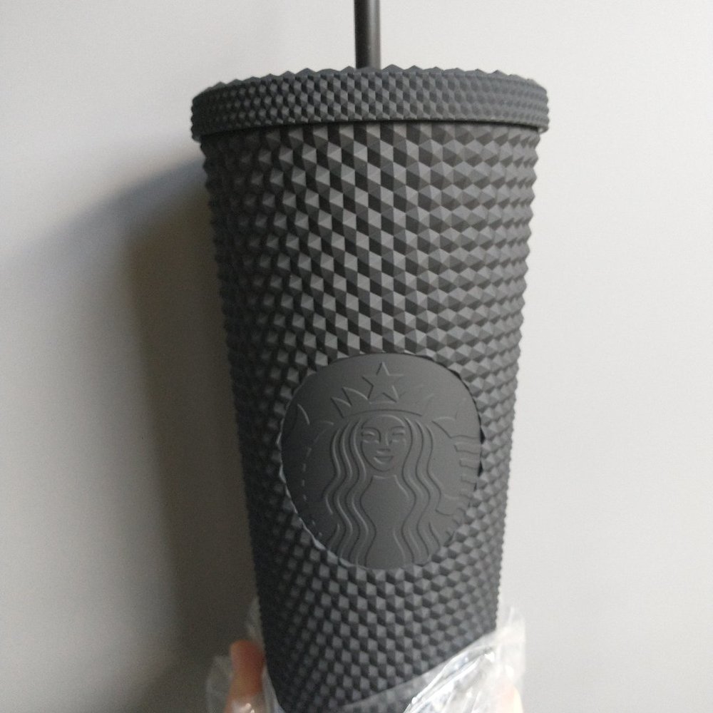 NWT Starbucks Matte Black Studded Cup